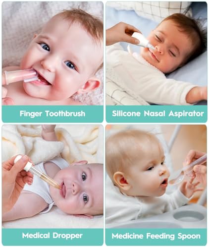 Baby Grooming Kit for Newborns, All-in-One Baby Care Essentials with Nail, Hair, Nasal and Temperature Care Tools for First-Time Parents Home and Travel Used