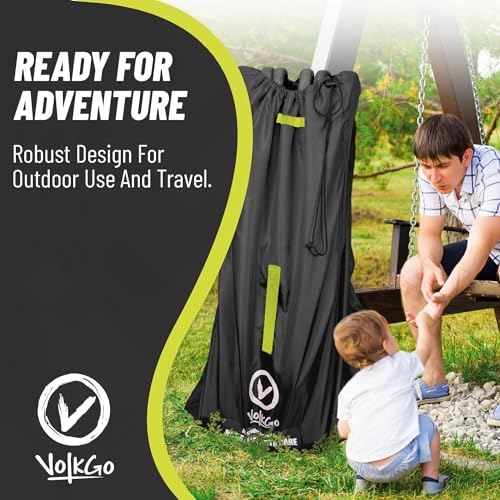 V VOLKGO Super Extra Large Stroller Bag for Airplane with Padded Backpack Shoulder Straps, Double Stroller Cover for Air Travel, Jogger & Carrier - Fits All, Gate Check Bag, Waterproof Travel Cover.