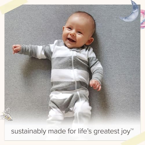 Burt's Bees Baby Organic Cotton Fitted Crib Sheet, Unisex Baby Beddings