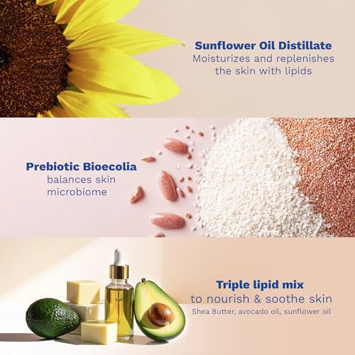 Mustela Stelatopia+ Lipid-Replenishing Cream - Moisturizer for Eczema-Prone Skin - With Natural Sunflower Oil and Prebiotic - For Newborns, Babies, Kids, and Adults - Fragrance-Free - Various Sizes