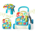 Sit to Stand Baby Walker, Activity Center with Music and Light, Activity Table for Toddlers, Push Toys for Babies Learning to Walk, Early Education Toys for Infant Boys Girls 6 Months Up (Blue)