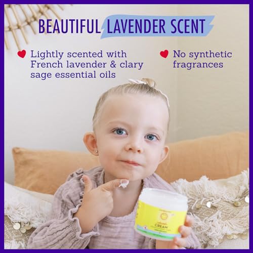 California Baby Calendula Cream | 100% Plant-Based Moisturizer | Lavender Baby Lotion | Face Moisturizer For Dry Skin | Hypoallergenic | 2.9 oz / 82g