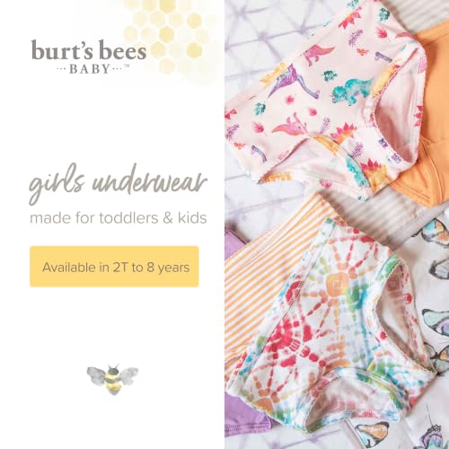 Burt's Bees Baby Girls' Organic Cotton Brief Underwear, 5-Pack