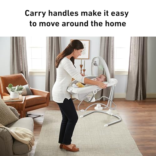 Graco Soothe ’n Sway LX Portable Baby Swing and Baby Bouncer Bouncer, Multi Direction Seat, 2 Speed Vibration, Derby