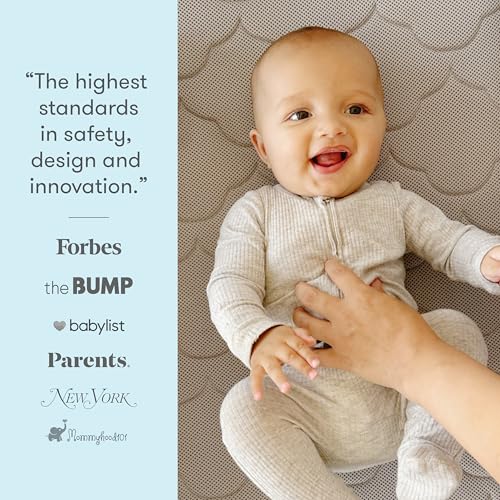 Newton Baby Crib Mattress and Toddler Bed - Ultra-Breathable Proven to Reduce Suffocation Risk, Washable Core & Cover, All-Stages, Infant to Toddler, Deluxe 5.5" Thick - Grey