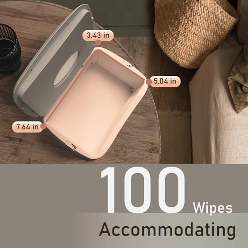 Baby Wet Wipe Warmer, Dispenser, Holder and Case - Easy Press On/Off Switch, Only Available at Amazon