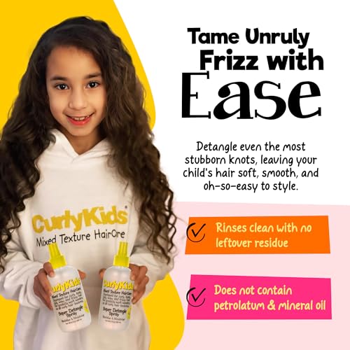 CurlyKids Bundle Kids Detangle Shampoo, Conditioner, Gel & Creme, 5 Pack