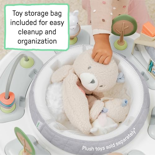 Ingenuity Spring & Sprout 2-in-1 Baby Activity Center Jumper and Table with Infant Toys - Ages 6 Months +, First Forest