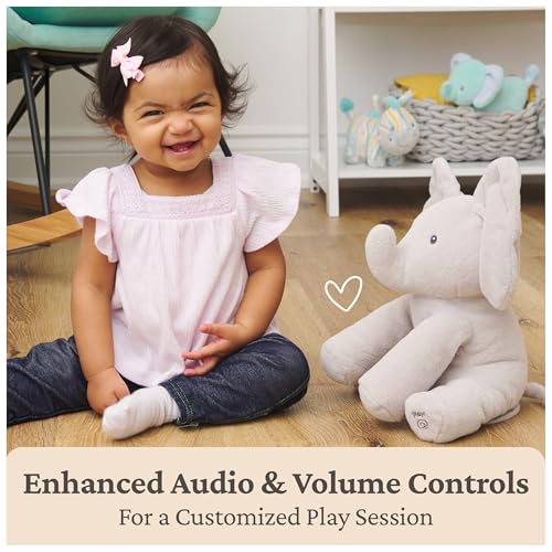GUND Baby Animated Flappy the Elephant Plush, Singing Stuffed Animal Baby Toy for Ages 0 and Up, Gray, 12"