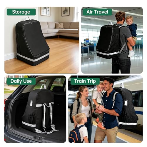 MEIJIAYOU Car Seat Travel Bag Compatible with Graco, Infant Car Seat Travel Bag for Airport, Padded Car Seat Carrier Bag for Airport Fits Graco Most Baby & Infant Car Seats for Airport Baby Travel