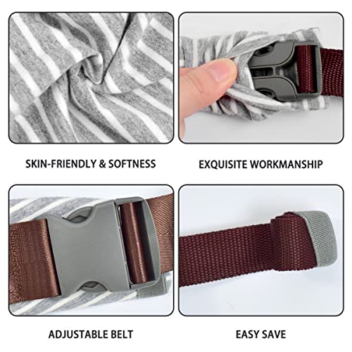 vrbabies Baby Wraps Carrier Newborn to Toddler, Kangaroo Baby Easy Wearing Wrap, Adjustable Soft Baby Holder Front Chest Sling Carriers Perfect Infant Essentials Gifts (Striped Grey, Cotton)