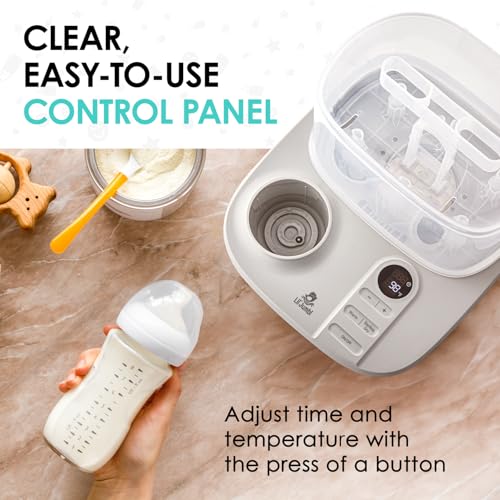 Lil' Jumbl 2-in-1 Baby Bottle Sterilizer & Warmer – Time-Saving Sterilizer & Dryer for Baby Bottles, Pacifiers, Pump Parts & Essentials – Features Precise Temperature Control Bottle Warmer