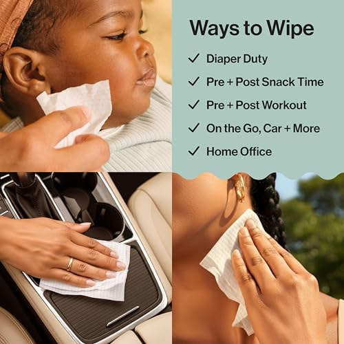 The Honest Company Clean Conscious Multi-Use Wipes | Hypoallergenic + Unscented for Sensitive Skin | Over 99% Water, Compostable, Plant Based, Baby Wipes | Pattern Play, 576 Count