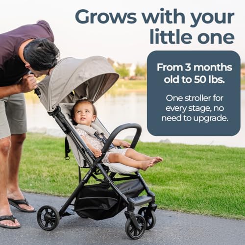 Inglesina Quid 2 Stroller - Alpaca Beige - Ultra Compact Lightweight Travel Stroller, Babies and Toddlers, Airplane Overhead, Foldable, Reclining Seat, Collapsible Canopy, 3 Months - 50 lbs, BPA Free