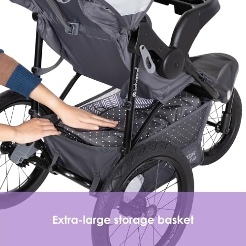 Baby Trend Expedition® Zero Flat Jogger with LED Lights, Dash Grey