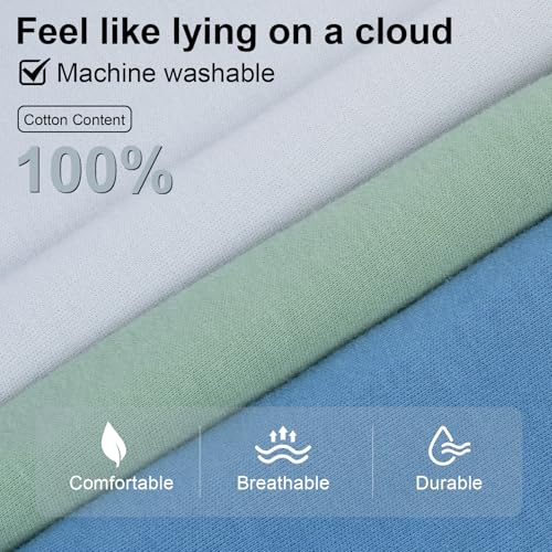 Wrrernsin Baby Sleep Sack 6-12 Months,100% Cotton TOG 0.5 Wearable Blanket for Boys and Girls, 3 Pack 2-Way Zipper Lightweight Sleeping Bags for Toddler Newborn Infant