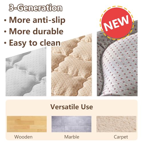 Beavtaens Baby Play Mat, 50x50 Playpen Mat with Super Soft Touch, Activity Mats with Upgraded Anti-Slip Bottom, Machine Washable Crawling Mats for Floor & Picnic (Animal Alphabets)