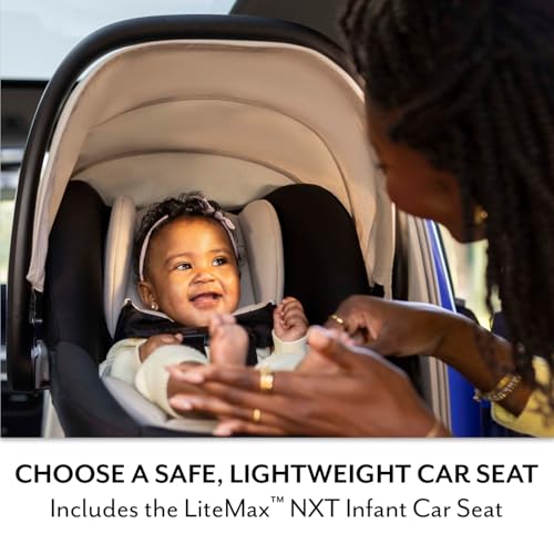 Evenflo Pivot NXT Travel System with LiteMax NXT Infant Car Seat (Latte Tan)