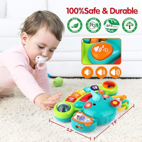 Baby Piano Toy 6 to 12 Months Light Up Music Baby Toys for 6 9 12 18 Months Early Learning Educational Piano Keyboard Infant Babies Girl Toy 1 Year Old Boy Girls Gift
