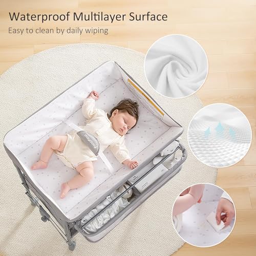 Maydolly Baby Changing Table, Maydolly Portable Foldable Changing Table, Waterproof Diaper Changing Station, Adjustable Height Changing Station, Mobile Nursery for Newborn and Infant