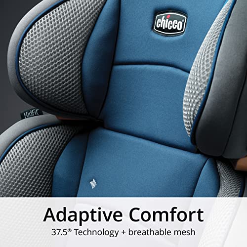 Chicco KidFit Adapt Plus 2-in-1 Belt-Positioning Booster Car Seat, Backless and High Back Booster Seat, for Children Aged 4 Years and up and 40-100 lbs., Ember/Black