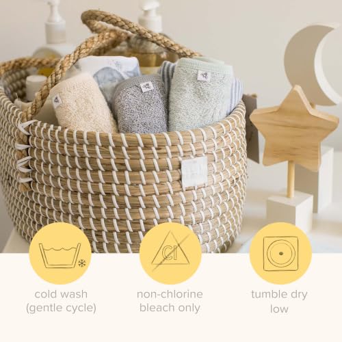Burt's Bees Baby Infant Washcloths, 100% Organic Cotton 9x9 in, 3-Pack