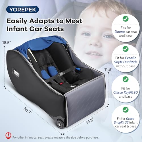 YOREPEK Infant Car Seat Travel Bag for Airplane with Wheels