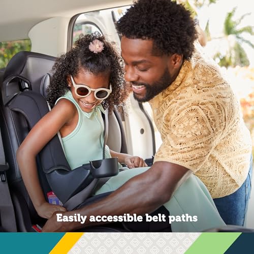 Safety 1st Grand 2-in-1 Booster Car Seat, Converts from High Back to Belt-Positioning Booster, High Back Seat for Kids 40-65, and Belt-Positioning 40-100 Pounds, Black Sparrow