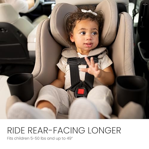 Britax Galaxy360 Slim Rotating Convertible Car Seat with SwivelSmooth Steel Ring – Teak