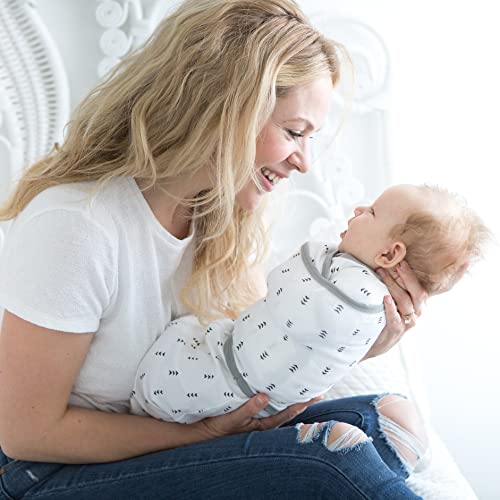 SwaddleDesigns 6-Way Omni Swaddle Sack, Arms Up Swaddle for Newborn, More Options to Calm Startle Reflex, Improves Sleep, Small, 0-3 month, 6-14 lbs, Heathered Gray