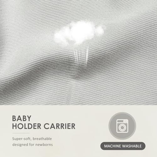 Shiaon Baby Carrier Newborn to Toddler(8-30lbs), Toddler Carrier with Adjustable Shoulder Strap, Baby Holder Carrier with Breathable Mesh Fabric, Grey