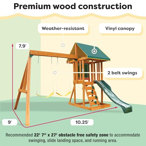 KidKraft Appleton Wooden Swing Set, (Amazon Exclusive)
