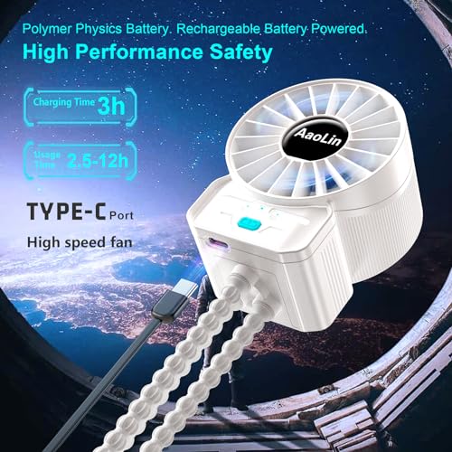 2 Pack Multifunctional Portable Stroller Fan 4 Speed 6600rpm High Speed Usb Rechargeable Personal Mini Handheld Fan Extended Tripod For Desktop Winding Kids Bed Treadmill Bike Golf Cart Outdoor Travel