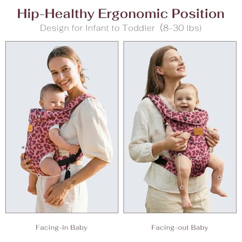 Shiaon Baby Carrier Newborn to Toddler(8-30lbs), Toddler Carrier Baby Holder Carrier with Adjustable Shoulder Strap, Chest Carriers, Black