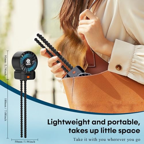 AMTIFO Portable Stroller Fan - 4-Speed Rechargeable USB Fan, Quiet Clip-on Baby Fans for Stroller Crib and Travel - Compact & Battery-Operated Cooling Fans for Baby Comfort on the Go