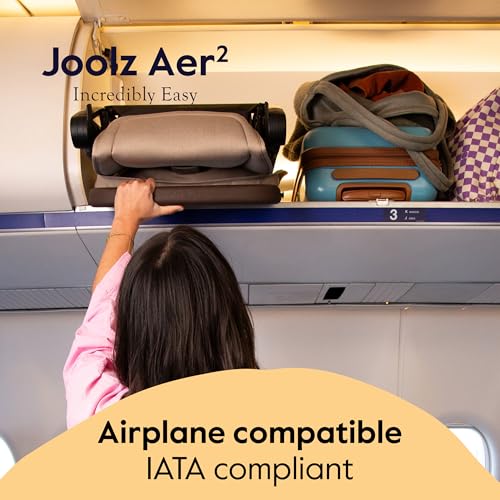 Joolz Aer2 Lightweight Travel Stroller for Baby & Toddler – One-Hand Fold, Compact Carry-On Airplane Approved, Reclining Seat, UPF 50+ Canopy, Travel Pouch, Baby Net – Sandy Taupe