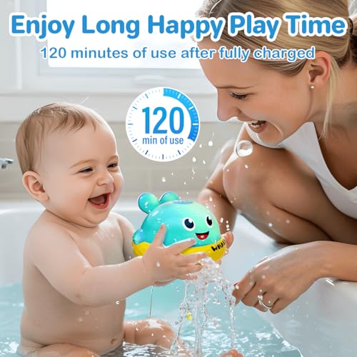 Baby Bath Toys, Light Up Whale Bath Toys for Kids Ages 1-3, Pool Water Toys for Toddlers Bathtub Fountain Toys, Birthday Gifts for 1 2 3 Year Old Boys & Girls