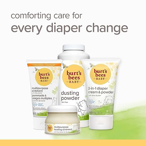Burt's Bees Baby 100% Natural Origin Multipurpose Healing Ointment, Face & Body Baby Ointment – 7.5 Ounce Tub - Pack of 3