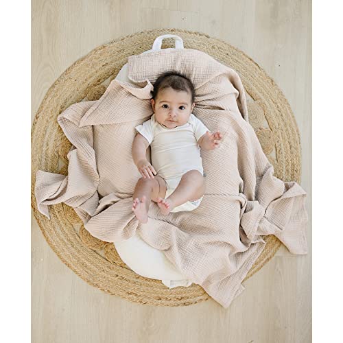 Konssy 3 Pack Muslin Swaddle Blankets for Unisex, Newborn Receiving Blanket, Large 47 x 47 inches, Soft Breathable Muslin Baby Swaddles for Boys & Girls