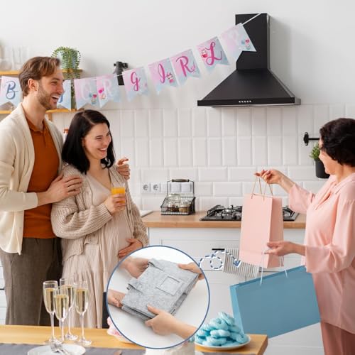 PaoveFor Diaper Caddy Organizer, Newborn Essetials Must Haves, Baby Registry Search and Other Baby Stuff, Collapsible Baby Basket with Handle and a Photo Frame, Grey, 11.8 x 6.3 x 9.0 inch