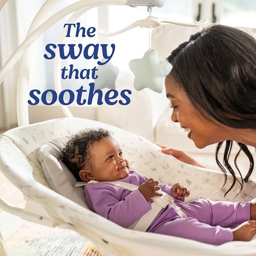 Graco Simple Sway Portable Baby Swing for Infants, Newborn Swing with 15 Songs and Sounds, Great Gift for New Parents, Baby Registry Must Have