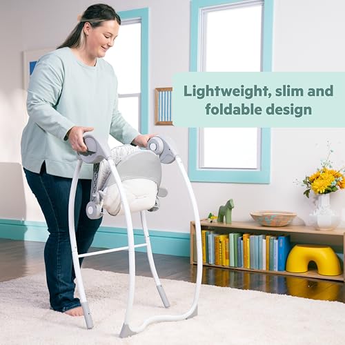Bright Starts Disney Baby Winnie The Pooh Milestone Swing, Classic Pals, Foldable Design with Toys & Melodies, Unisex, Newborn+ (6 20 lbs)