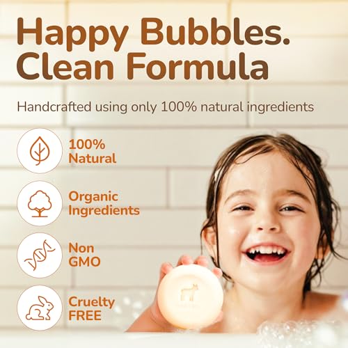 MADE IN USA Baby Soap Bar with Goat Milk and Honey - Naturally Cold Processed from Organic Ingredients - Delicate for Newborn Skin, Gift for babys, Kids, Toddlers and Adults - Handmade in USA