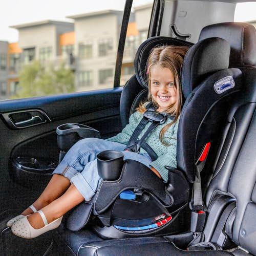 Evenflo All4Stages Slim Plus Canopy 4-in-1 Convertible Car Seat (Baker Gray)