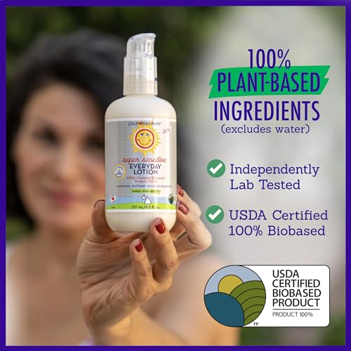 California Baby Super Sensitive Unscented Lotion | 100% Plant-Based Moisturizer | Baby Lotion For Newborn | Hypoallergenic Baby Lotion | 19 oz / 562mL