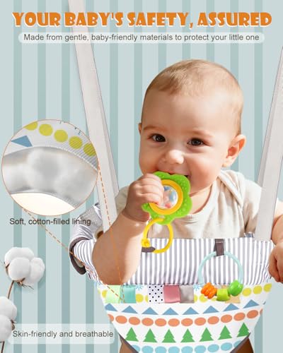 Baby Jumper Doorway, Door Bouncer and Jumper for Baby with Adjustable Strap, Fun Activity for 6-12 Months Baby Infant