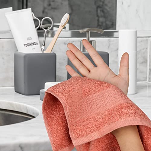 Chiicol Washcloths for Body and Face - Absorbent Bath Towels Bulk Set, 100% Cotton Hotel Towels for Bathroom . Durable,Soft Wash Rag (Multicolor, Pack of 12)