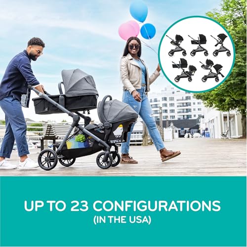 Evenflo Pivot Xpand Modular Travel System with LiteMax Infant Car Seat (Sabino Gray)