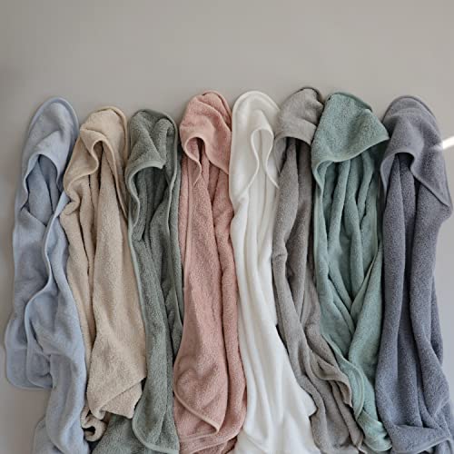 mushie Baby Hooded Towel | Organic Cotton (Pearl)