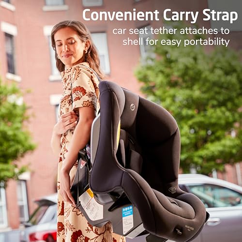 Maxi-Cosi Romi 2-in-1 Convertible Car Seat, Infant Baby Seat, Rear & Forward Facing, 5-40 lbs, 30-50 lbs, Lightweight, Latch Installation, Machine-Washable, Travel-Ready, Sea Shadow